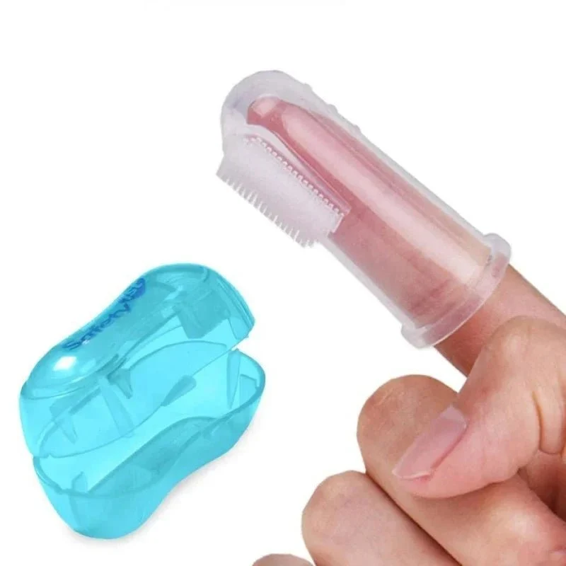 Doigt brosse à dent transparent