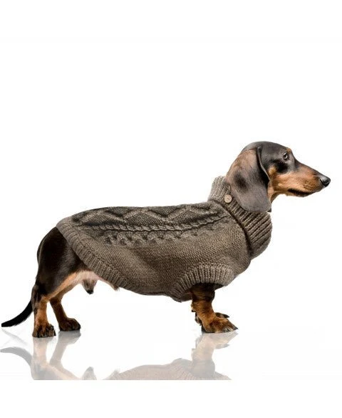 Pull torsadé Connor marron – Chaleur cosy et style pour chien