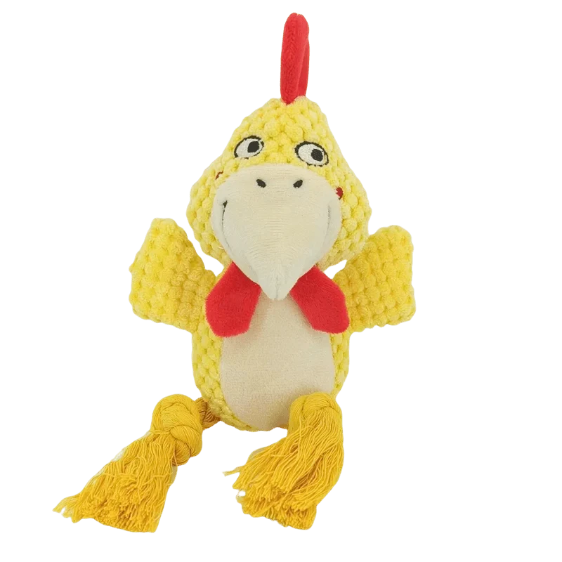 Peluche coq pour chien