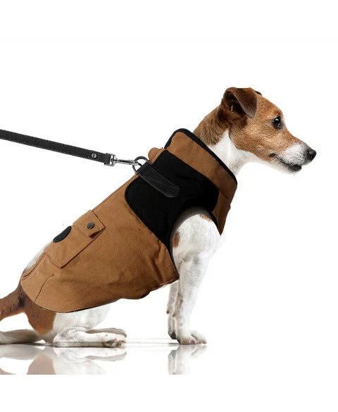 Imperméable-harnais pour chien Tarka camel