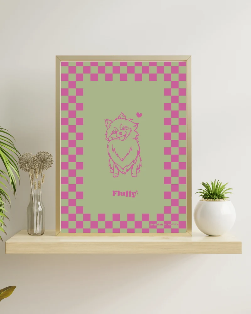 Affiche Spitz A4 – Fluffy – BeeBrush (BeePop)