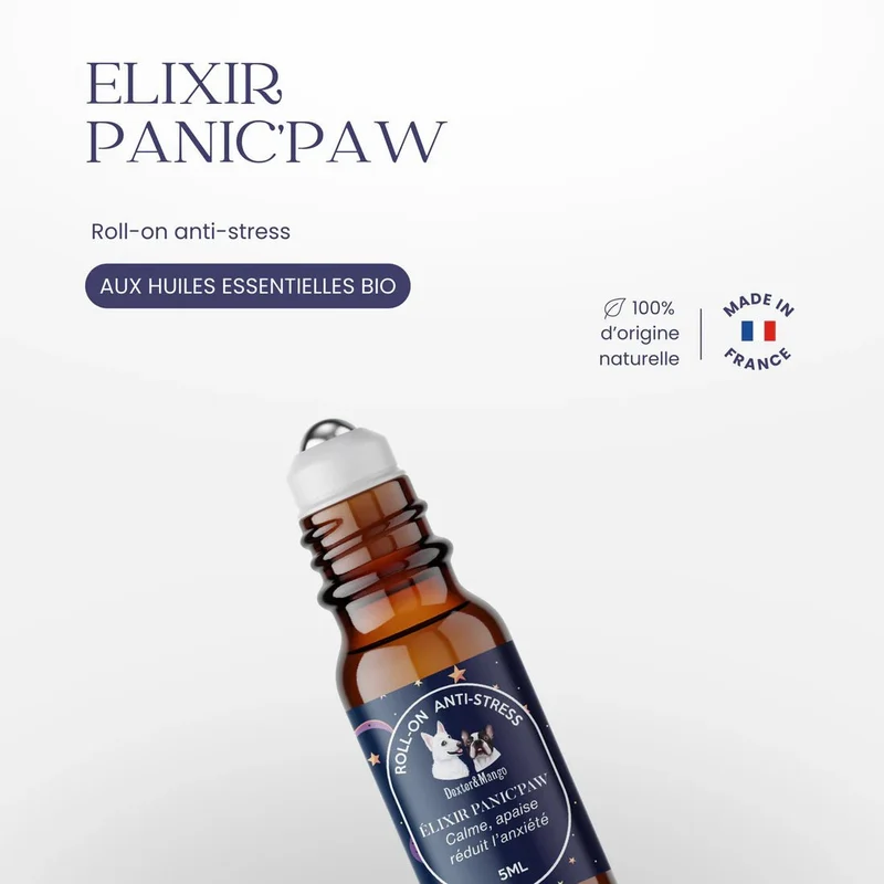 Roll-on anti-stress chien Panic'paw – apaisant bio 5 ml