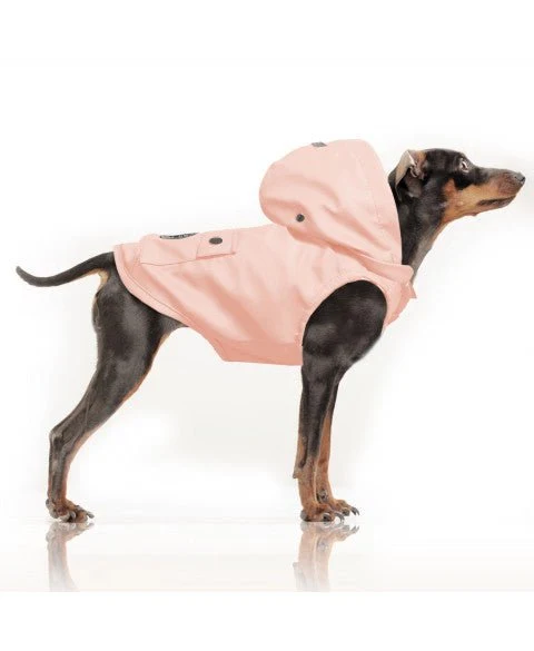 Ciré Babord & Tribord rose pour chien – Élégance marine sous la pluie