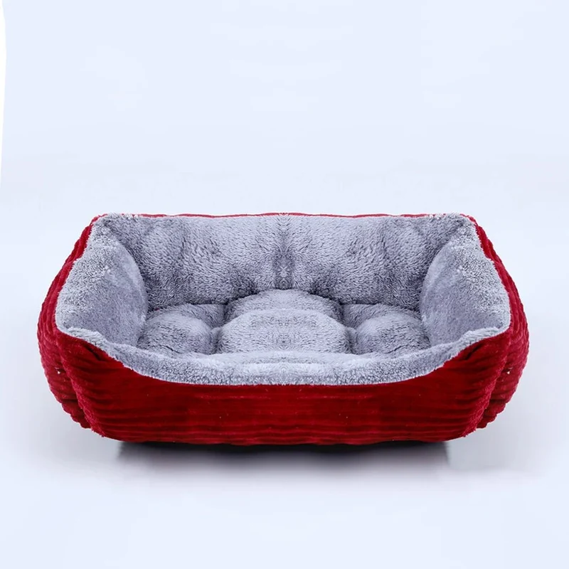 Grand panier pour chien XXL gris et rouge