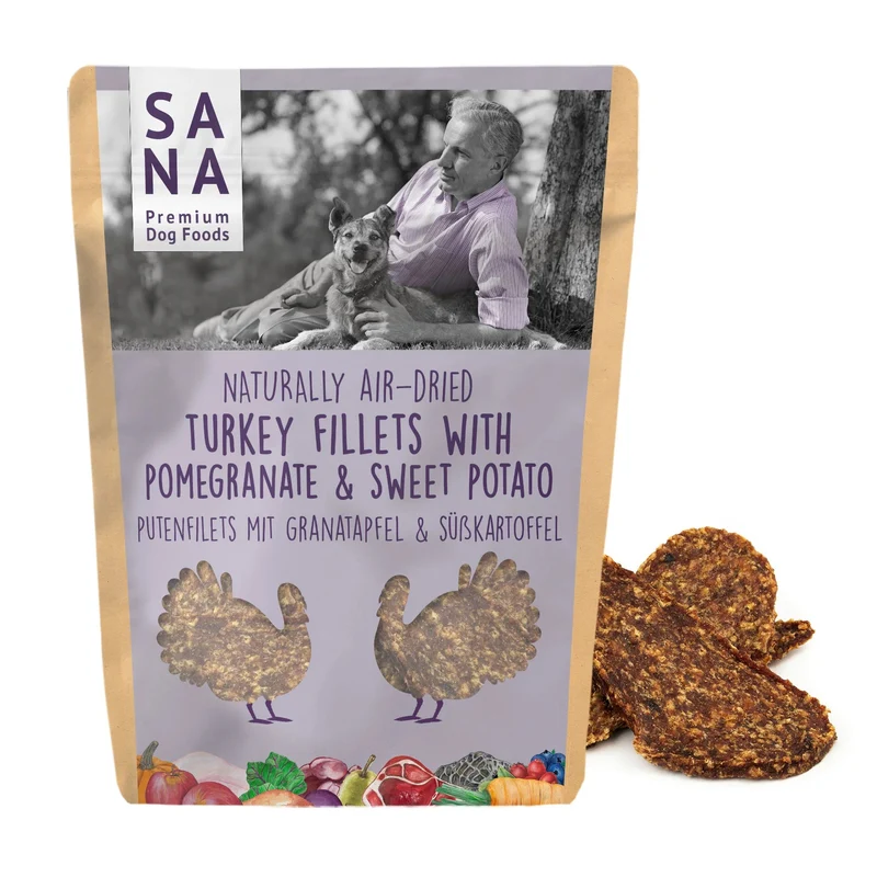 Friandises pour Chien Naturelles - Filets de dinde grenade & patate douce (100g)