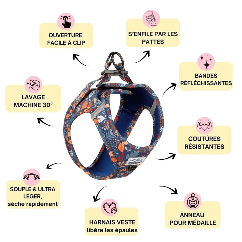 Harnais Step-In Fall in Love – veste automnale chic