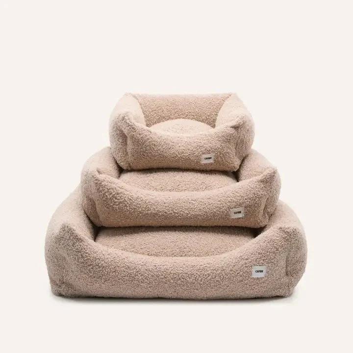 Lit pour chien en bouclette beige - Snozy