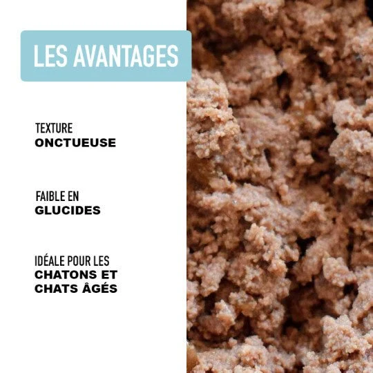 Mousse chat sans céréales – Volaille & thon – Texture aérienne (200g)