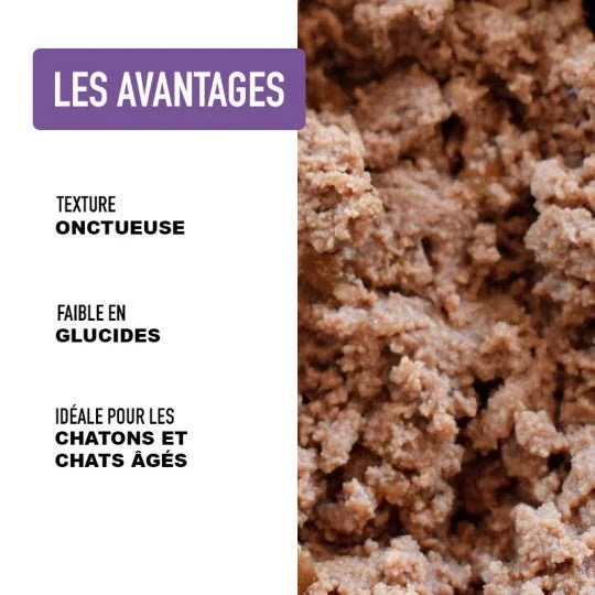 Mousse pour chat sans céréales – Poulet & saumon – Texture ultra légère (200g)