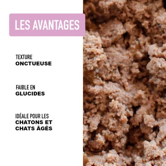 Mousse pour chat sans céréales – Porc & volaille – Texture ultra légère (200g)