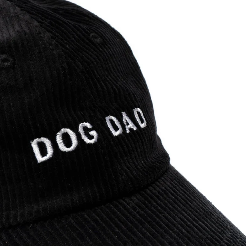 Casquette DOG DAD velours noir – style sobre pour papas fiers