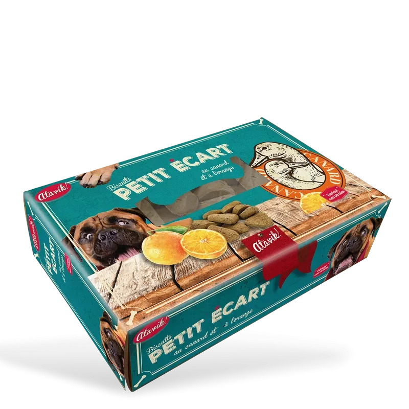 Petit Écart Atavik – Biscuit chien canard & orange, sans céréales, cuit au four
