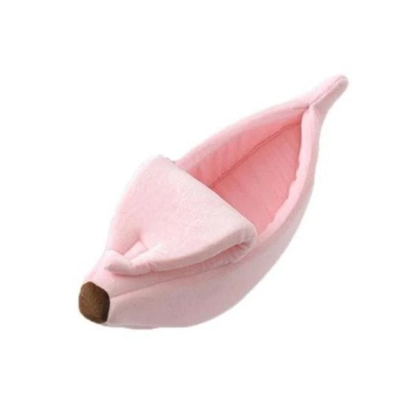 Couchage banane cozy pour chat