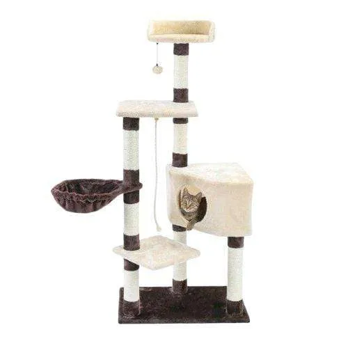 Arbre à chat 138 cm Beige - Modèle : Margarita