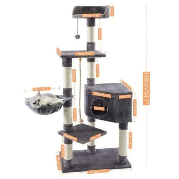 Arbre à chat 138 cm Beige - Modèle : Margarita