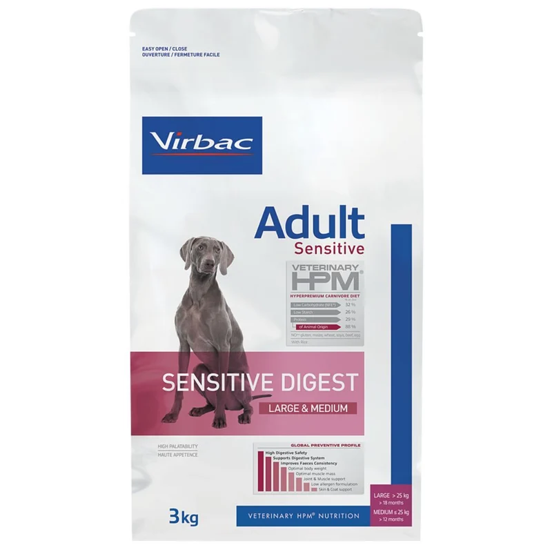 Virbac Veterinary HPM Adult Sensitive Large & Medium Chien