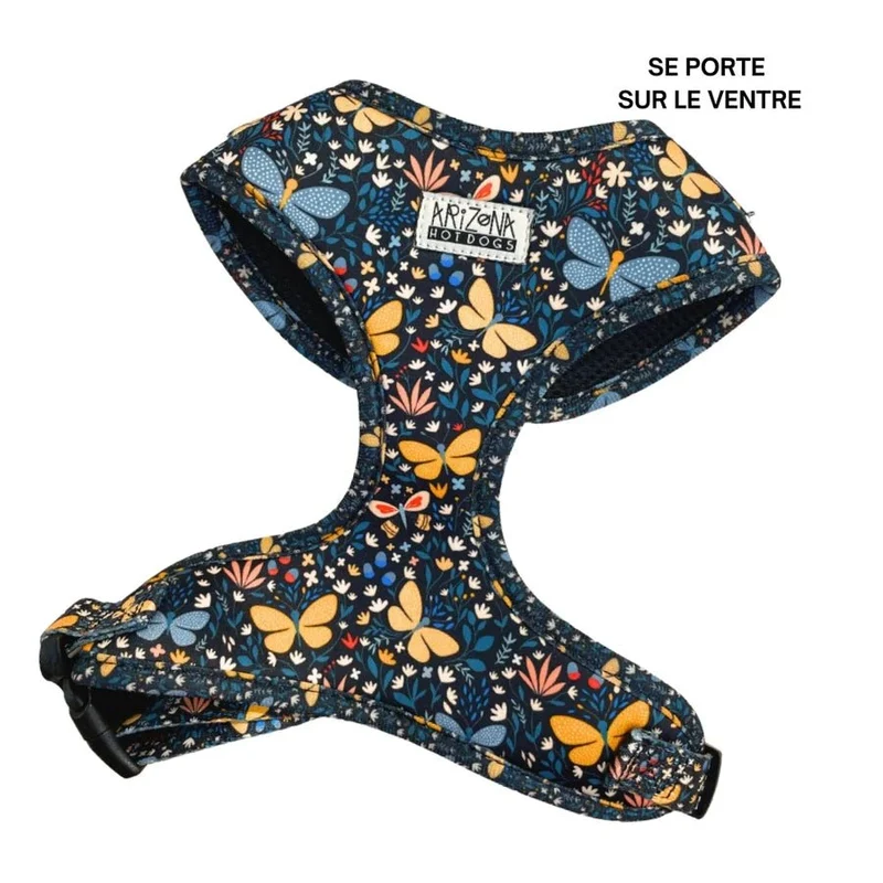 Harnais en H Butterfly – léger, fleuri & confortable