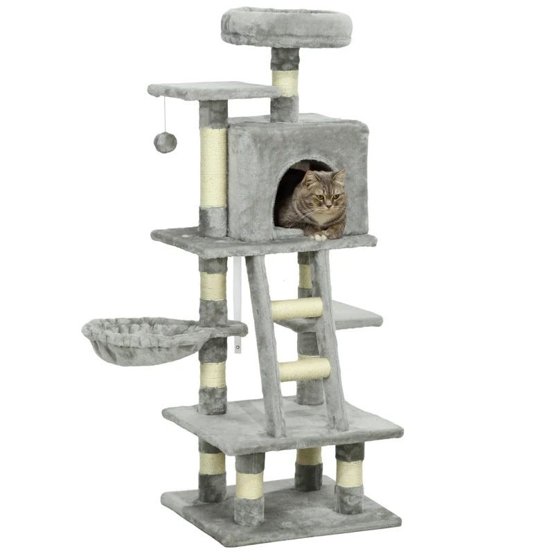 Arbre à Chat Veraguas 132 cm | Griffoir Stable Multi-Plateformes