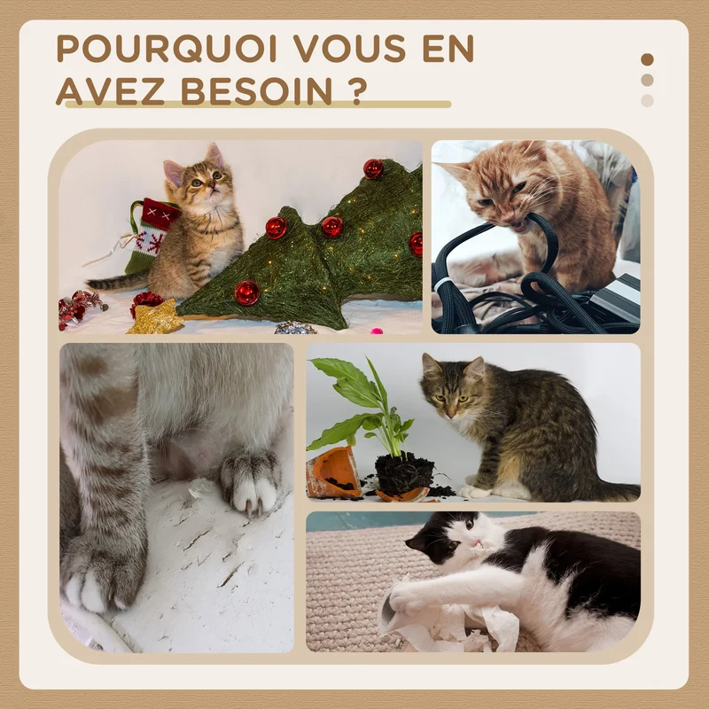 Arbre à Chat Veraguas 132 cm | Griffoir Stable Multi-Plateformes