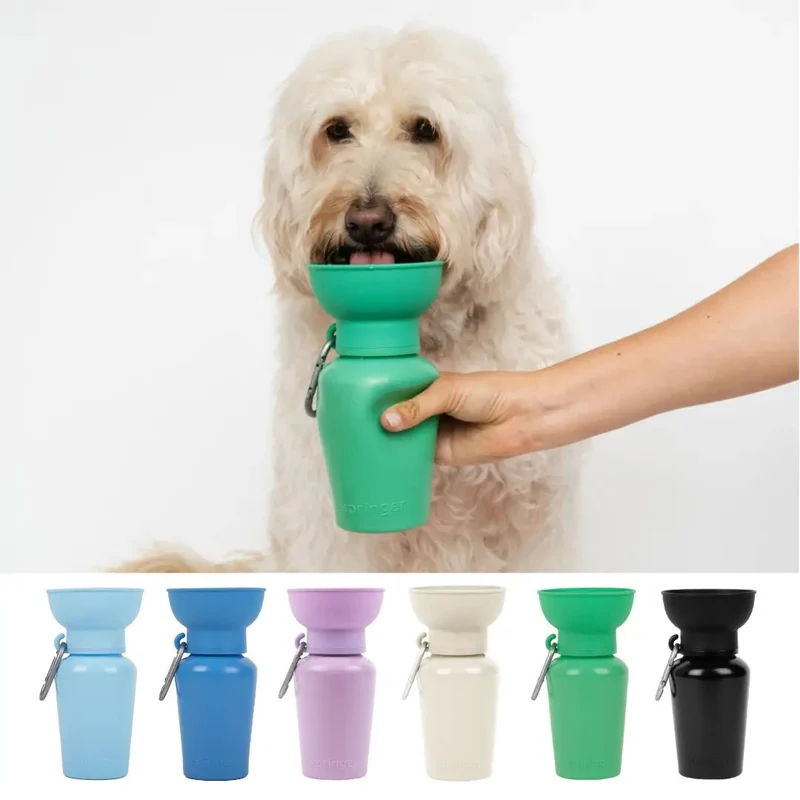 Gourde chien 590 ml étanche & pliable Springer Flip - 6 couleurs