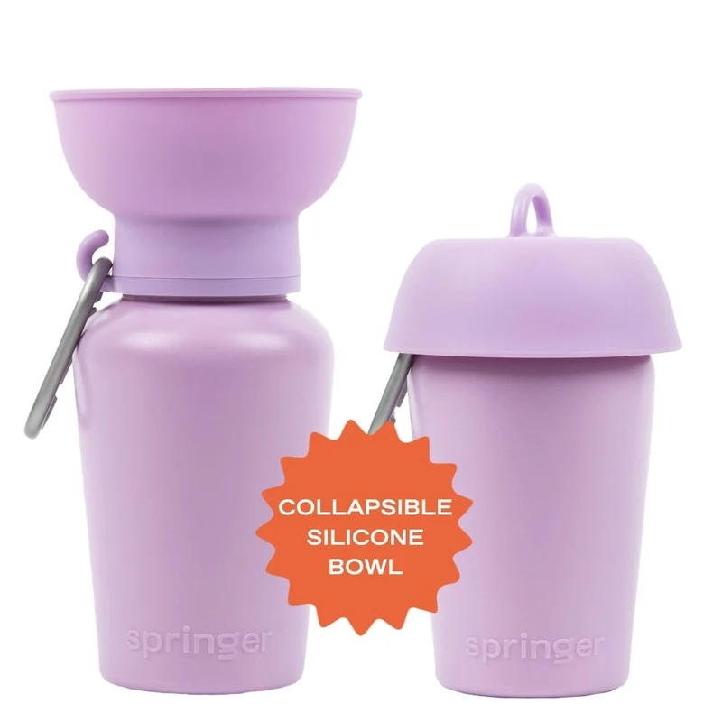 Gourde chien 590 ml étanche & pliable Springer Flip - 6 couleurs