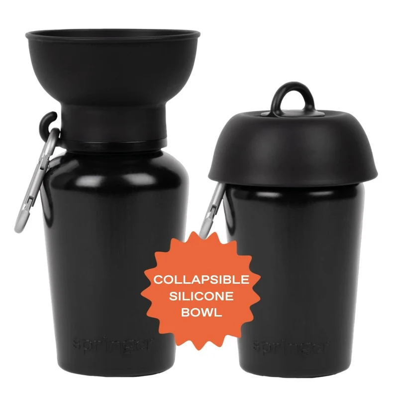 Gourde chien 590 ml étanche & pliable Springer Flip - 6 couleurs