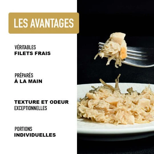 Pâtée pour chat - Filets de poulet + Œuf 70g