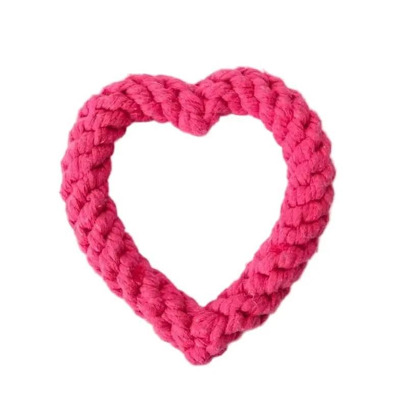Coeur en corde pour chien