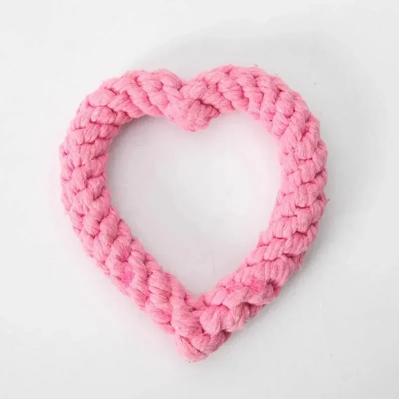Coeur en corde pour chien