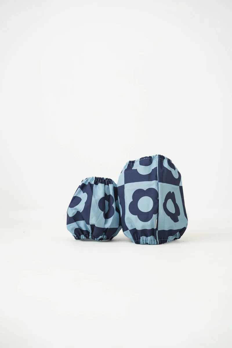 Snood Blue Flowers pour chiens - Élégance rétro pour longues oreilles