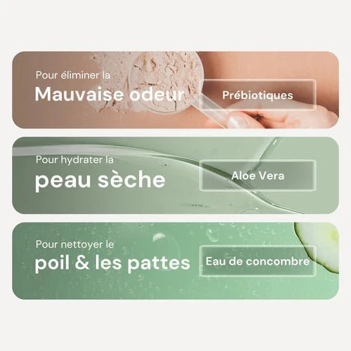 Eau Micellaire sans Rinçage pour Chien – Prébiotiques & Aloe Vera – Nettoyant Rafraîchissant & Hydratant
