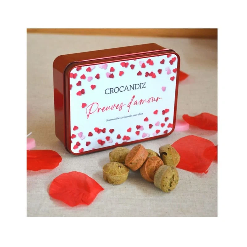 Biscuits Naturels pour Chiens - Boîte Métal Collection Amour