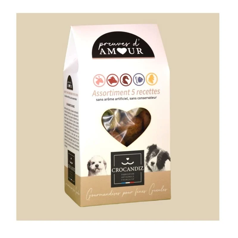 Biscuits Naturels pour Chiens - Assortiment 5 Recettes (100gr)