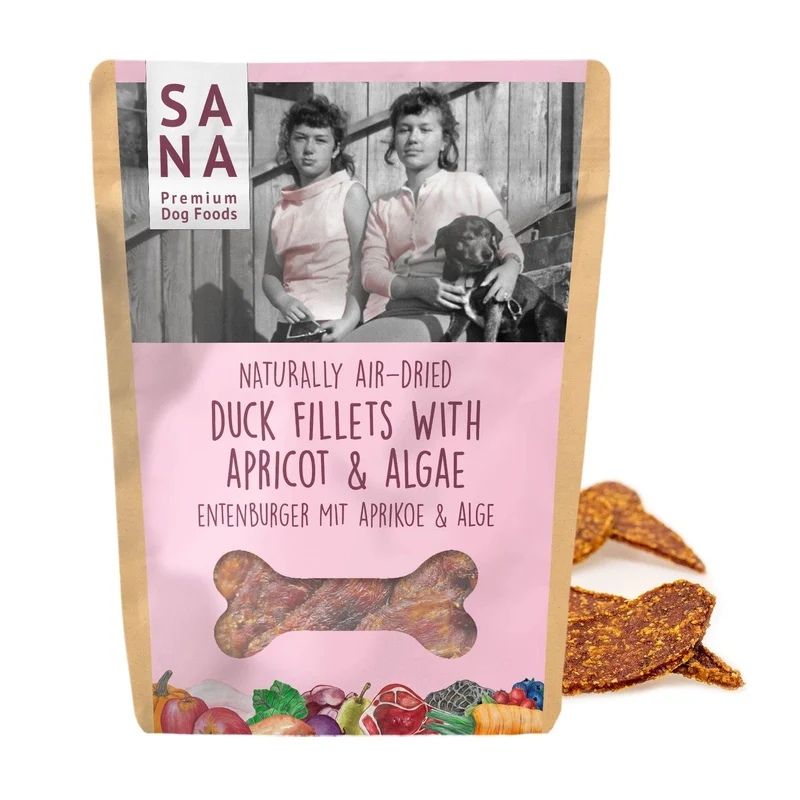 Friandises pour Chien Naturelles - Filets de Canard aux Algues & Abricot (100g)