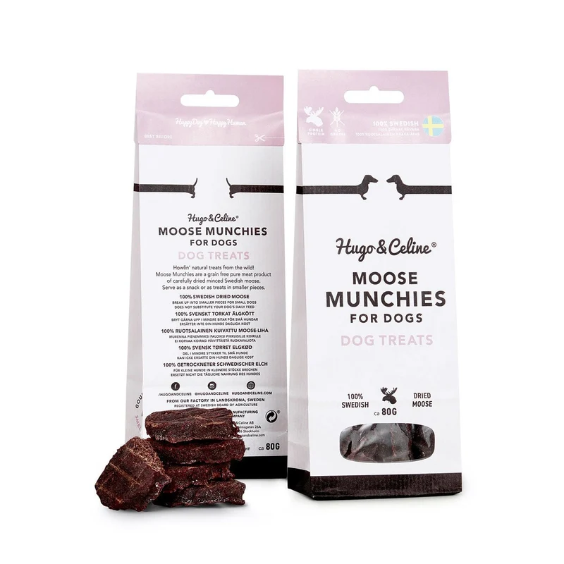 Moose Munchies - Biscuits croquants au daim suédois séché pour chiens