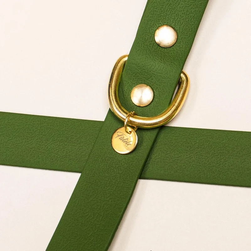 Laisse multi-positions imperméable Fidèle Paris - Vert Olive