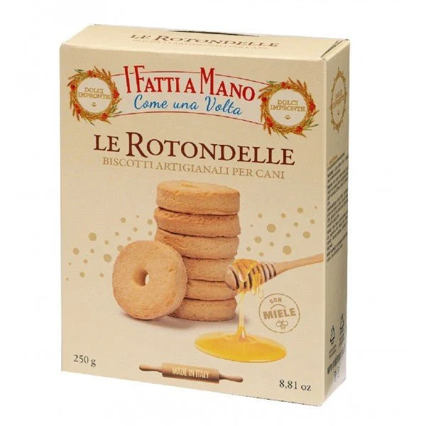 Biscuits artisanaux italiens pour Chien Le Rotondelle - Biscuits au Miel 250g
