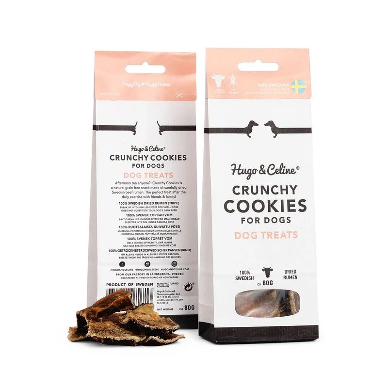Crunchy Cookies - Biscuits croquants au bœuf suédois séché pour chiens