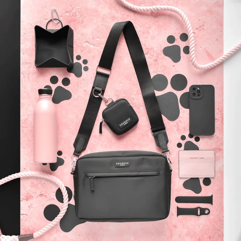 Grand sac de promenade pour chien - Noir