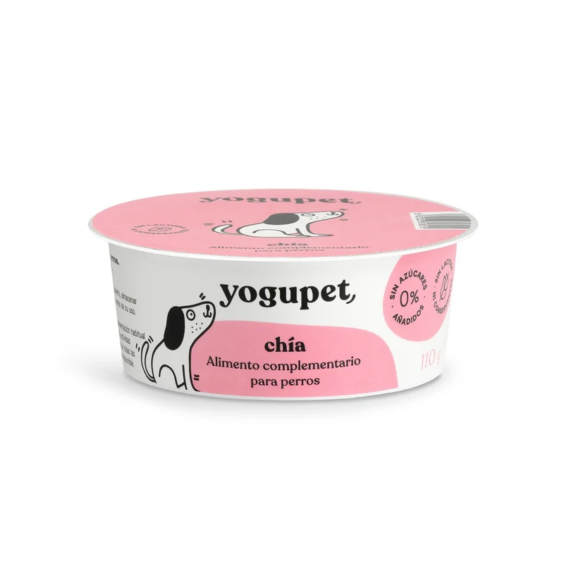 Yaourt sans lactose pour chien aux graines de chia - 110g