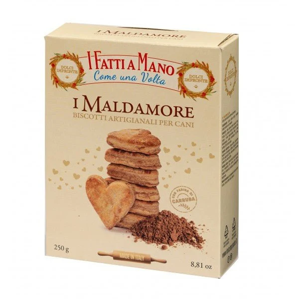 Biscuits artisanaux italiens pour chien Dolci Impronte® 250g I Maldamore - Avec Farine de Caroube