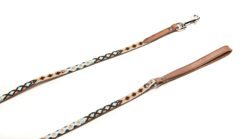 Collier pour chien en cuir brodé Holbox (broderie complète)