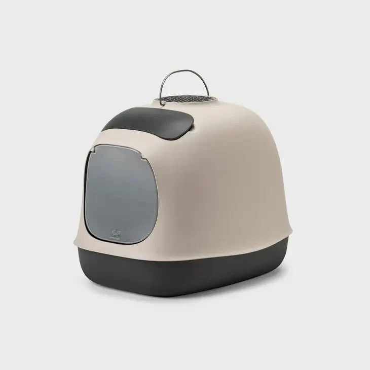 Bac à litière design avec filtre anti-odeur et accessoires intégrés