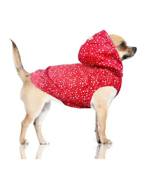 Imperméable Cyrielle Cœurs Rouge