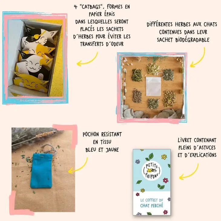 Coffret du Chat Perché – Herbes bio pour chats apaisé
