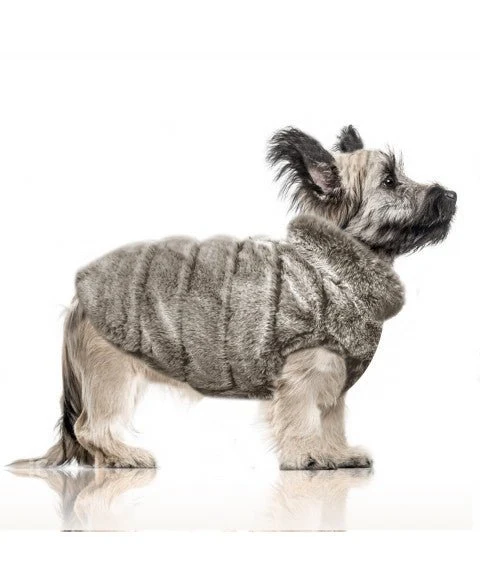 Doudoune réversible Aksel – Fourrure & velours chic pour chien