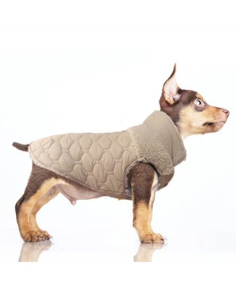 Doudoune réversible Amelia – Fourrure mouton chic pour chien