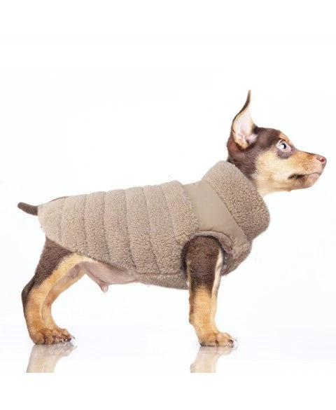 Doudoune réversible Amelia – Fourrure mouton chic pour chien