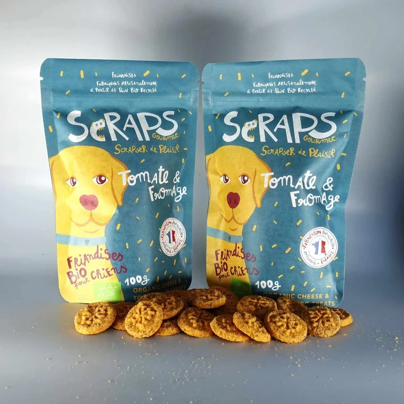 Biscuits Bio SCRAPS pour Chiens - Tomate & Fromage (100g)