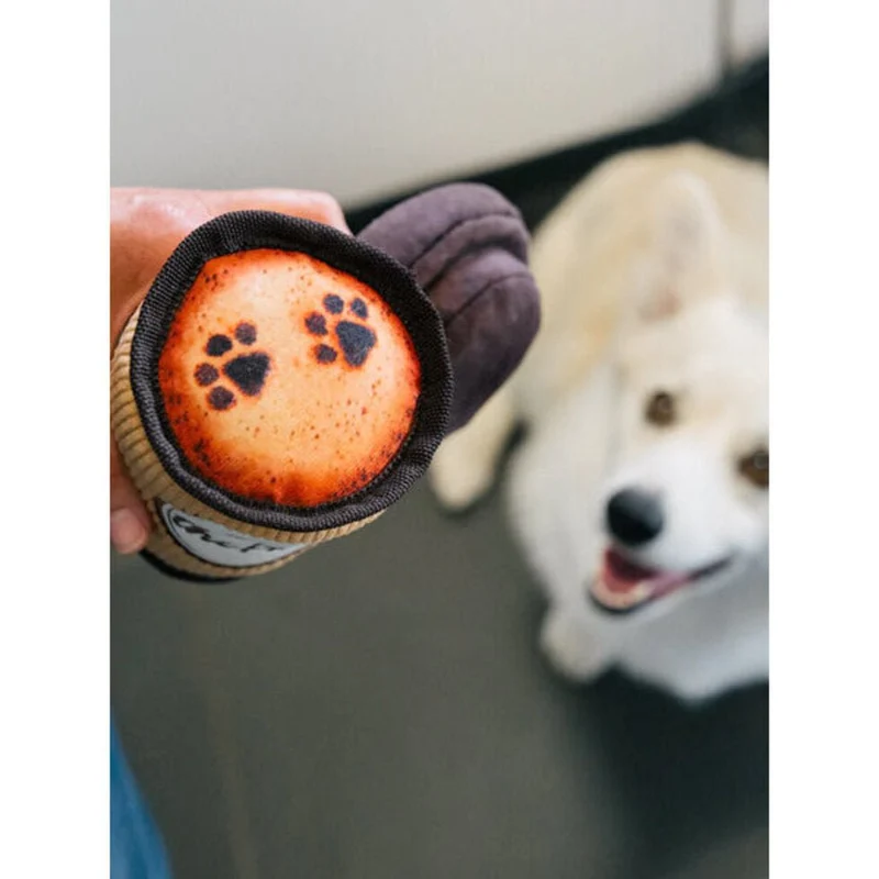 Jouet en peluche pour chien Pup Cup Café - Latte à emporter ☕